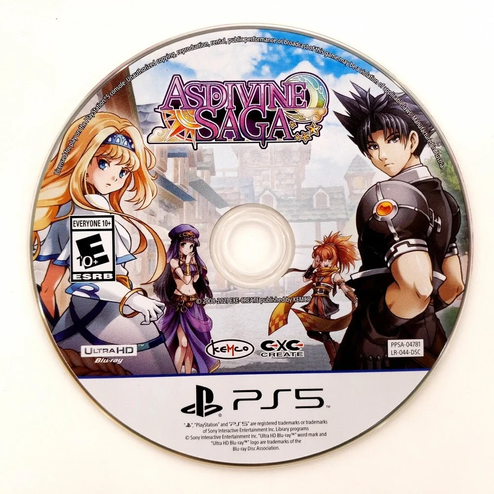 Asdivine Saga Sony PlayStation 5 w/ Case Hole Punched UPC Mint Disc